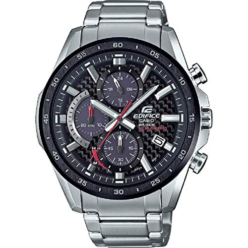 [カシオ]【ソーラー】EDIFICE CHRONOGRAPH カシオ エディフィス クロノグラフ EQS-900DB-1A 腕時計 メンズ アナログ 防水 ブラック 黒 シルバー [並行輸入品]